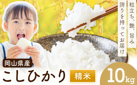 岡山県産 こしひかり 10kg(5kg×2袋)  精米 全農パールライス株式会社《30日以内に出荷予定(土日祝除く)》 岡山県 浅口市 送料無料 こめ 精米 コシヒカリ