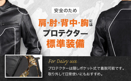 【デグナー】デグナークラシック×花山コラボジャケット   鳳凰＜Mサイズ＞ ［ 京都 八王子 バイクギア ジャケット 人気 おすすめ 革 レザー ツーリング ライダー バイカー バイク ブランド メー
