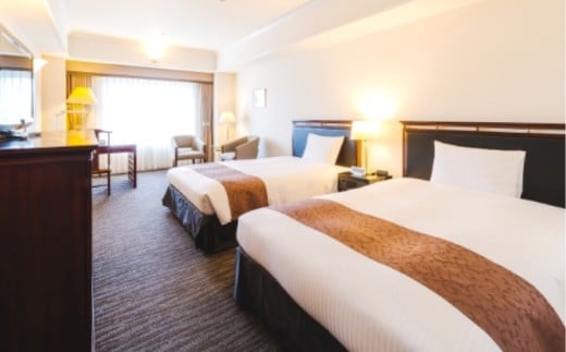 ペア宿泊券 1泊2食付き ／ 宿泊券 旅行券 チケット 券 ツインルーム 宿泊 ペア 1泊2食 フレンチ料理 ホテル 岡山県 倉敷市