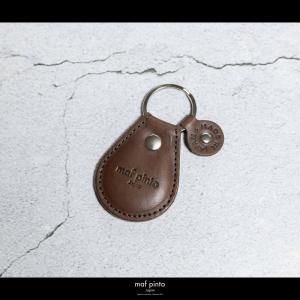 maf pinto (マフ ピント) タグ キーリング キーホルダー キーケース キーチャーム ダークブラウン レザー 本革 日本製