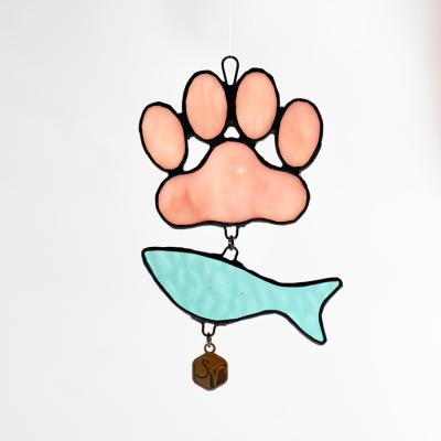 ふるさと納税 大月町 ステンドグラス 猫の肉球 にゃんにゃん 魚 オーナメント 手作り インテリア雑貨 ハンドメイド 雑貨 |  | 01