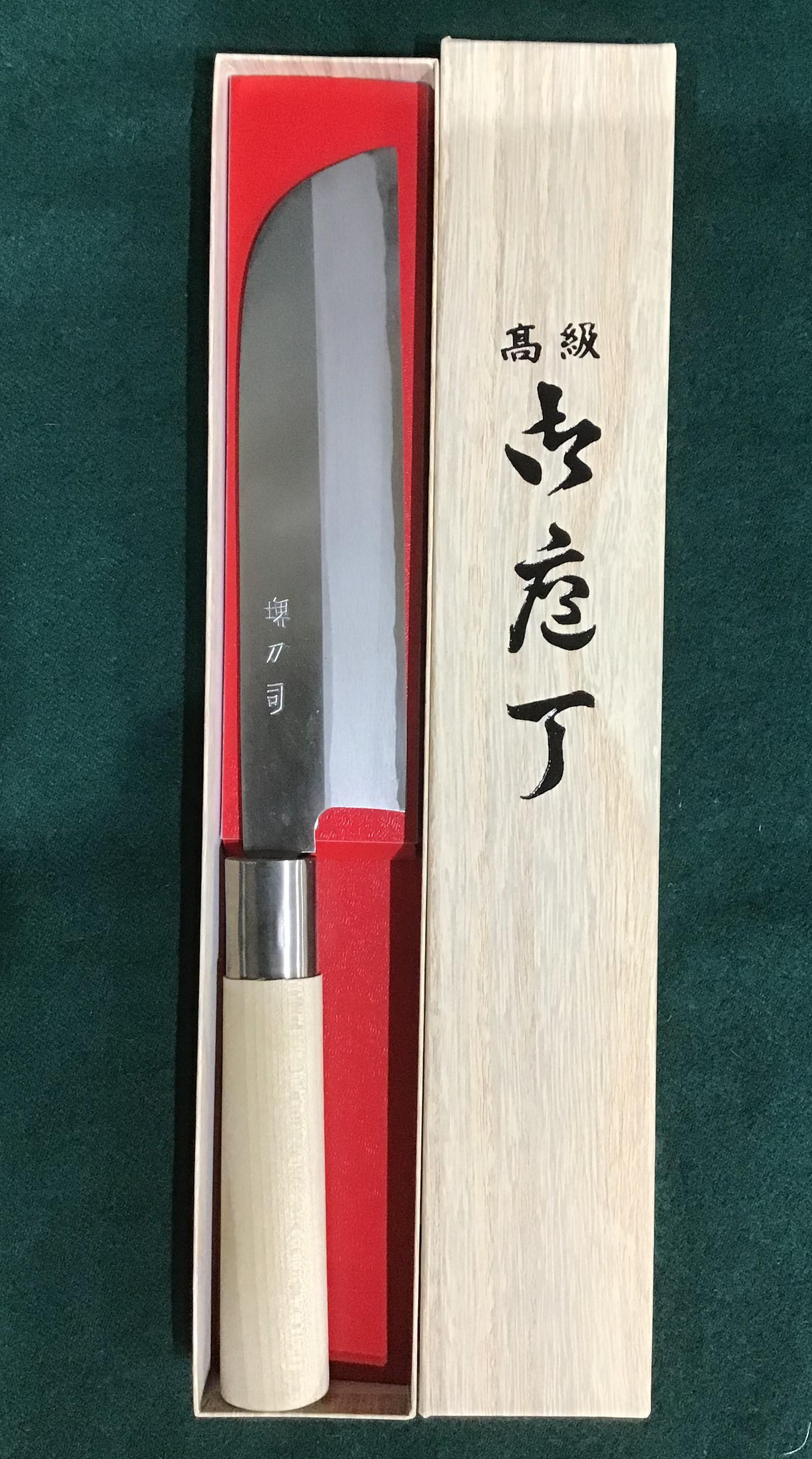 
堺刀司鎌型薄刃包丁　180ｍｍ
