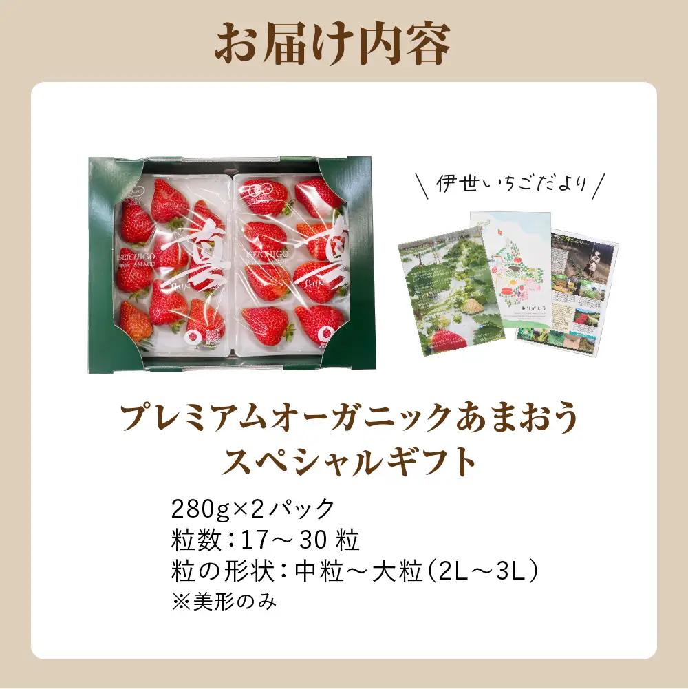 【先行予約】プレミアムオーガニックあまおう 「いせいちご」 スペシャルギフト _HA0480 | いちご あまおう