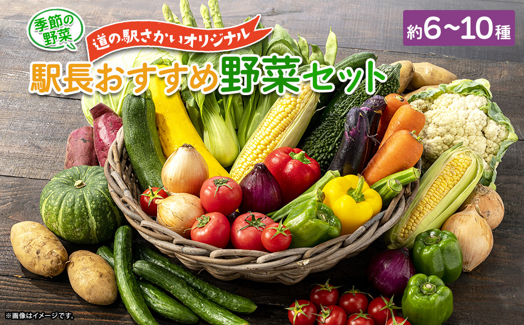 
K1665 季節の野菜 「道の駅さかいオリジナル」駅⻑おすすめ野菜セット
