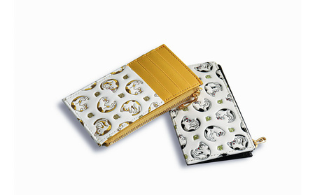 【浅草文庫】フラグメントケース〈猫柄〉(カラー：ニビ（黒系）)