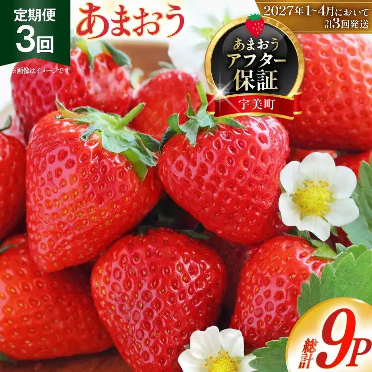 【いちご】いちご フルーツ あまおう 250g 3P 3回 総計 9p 【期間限定発送】