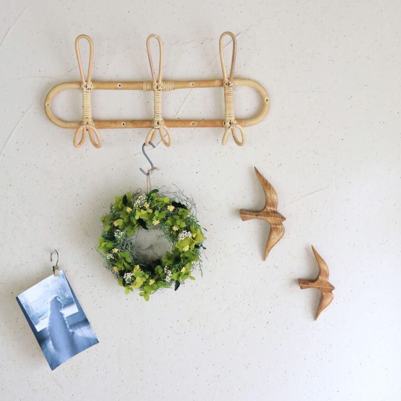 富良野花七曜 フェアリーミニリース ＊ イエロー ＊ ナチュラルかわいい プリザーブドフラワー リース 花 インテリア 装飾品 アレンジ ギフト プレゼント 北海道 上富良野町