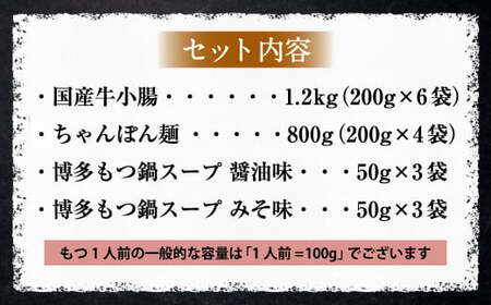 【12月発送】 国産牛もつ鍋 12人前 ちゃんぽん 2つの味が楽しめる濃縮スープ付（醤油味＆みそ味） 2種類 もつ ホルモン 鍋 お鍋 セット 冷凍 岡垣町