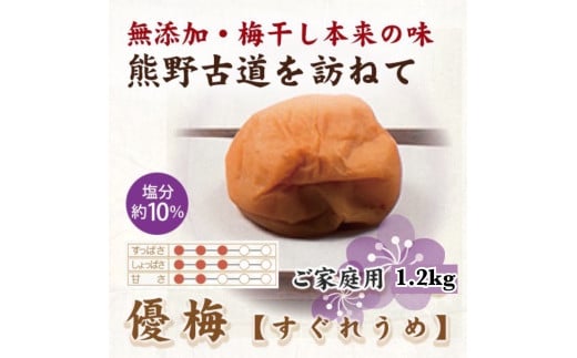 【ご家庭用】紀州南高梅 優梅 約1.2kg 【US16】【準備でき次第、順次発送】