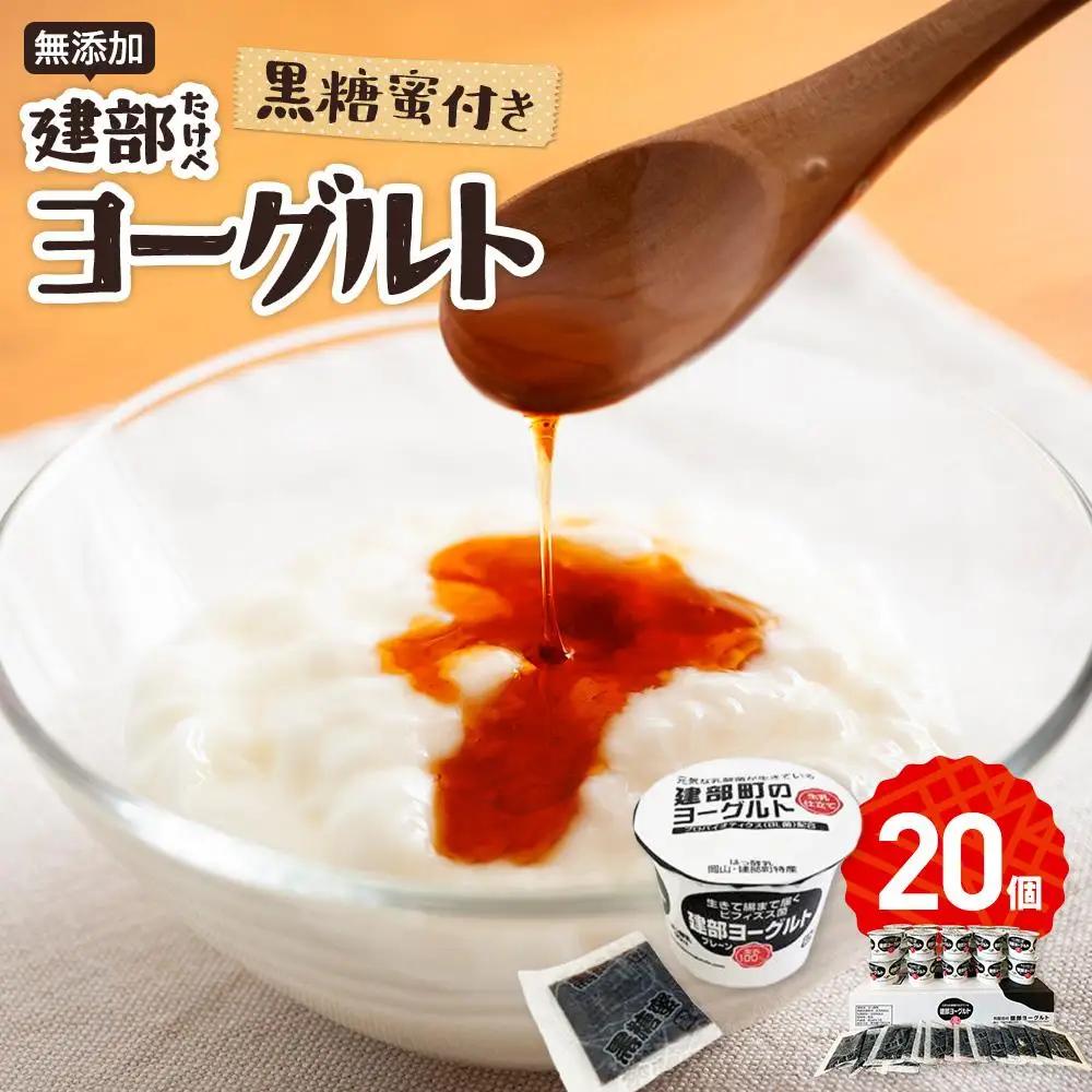 無添加　建部ヨーグルト（黒糖蜜付き）20個 [No.5220-0045]