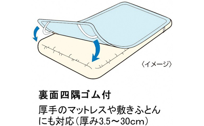 「琵琶湖の敷パット」シングル　ブルー