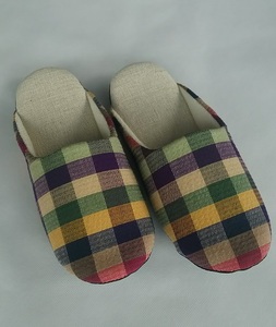 スリッパ 【Mサイズ】 阿波しじらスリッパ （市松茶） スリッパ スリッパ スリッパ スリッパ