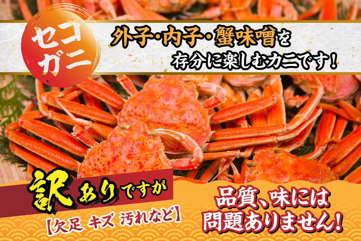 松葉ガニのメスを山陰地方では「セコガニ」と呼んでいます。