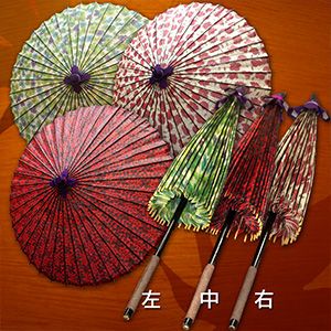 【数量限定】伝統の和傘（日傘）　1張　全長75cm、直径98cm 朱夏