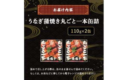 四万十うなぎ 蒲焼き 丸ごと一本缶詰（2本セット） うなぎ缶詰 国産鰻 備蓄 防災食 非常食 ／Esu-123