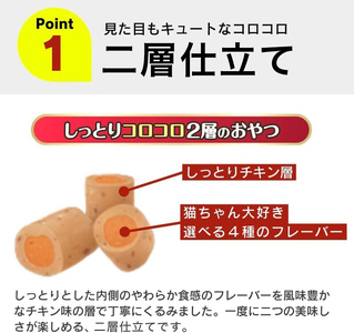 A Pro 猫用おやつ Uoo!まうま（ささみ＆チキン味）9本×36袋_A Pro 猫用 おやつ Uoo!まうま 9本 × 36袋 計 324本 ささみとチキン キュート コロコロ形状 しっとり 2層