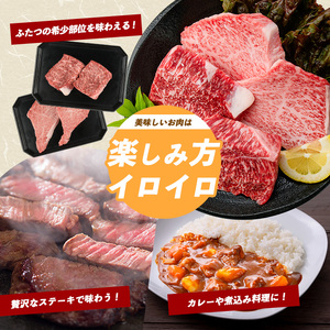 希少部位 ヒウチ＆イチボ A5等級鹿児島県産黒毛和牛食べ比べステーキ カミチク IB112-009 牛肉 牛肉 