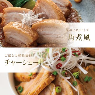 ふるさと納税 南さつま市 特大サイズの豚バラチャーシュー 450g×2本[みなみさつまのミートデリ]焼豚 煮豚 角煮 豚肉 |  | 01