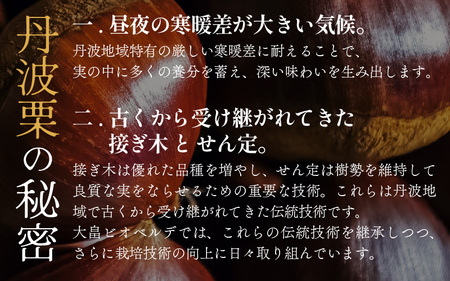 京都府綾部産 丹波焼き栗 1kg ： 焼き栗 丹波栗 栗 クリ