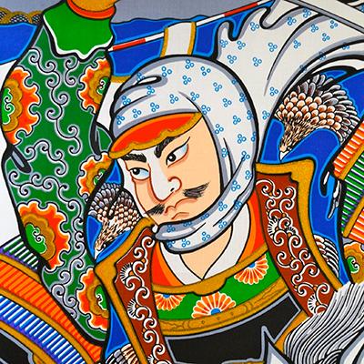 ふるさと納税 市貝町 [伝統工芸]武者絵(上杉謙信の掛け軸)高さ180cm |  | 01