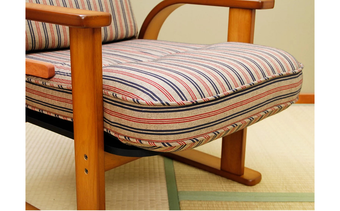 No.1191 肘付き高座椅子 ハイタイプ リクライニング機能付き