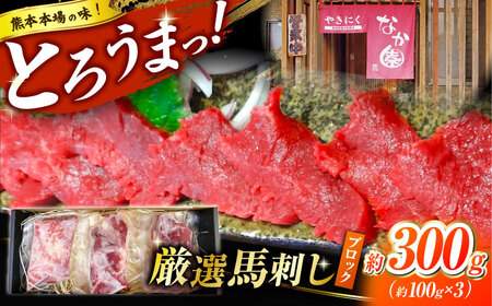 熊本 馬刺し「なか園」赤身馬刺し 約300ｇ【有限会社スイートサプライなかぞの】[ZBV065]