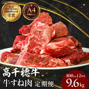 【ふるさと納税】 【12ヶ月定期便】 高千穂牛すね肉 400g×2パック×12回 合計約9.6kg 12回 牛肉 肉 お肉 精肉 定期便 定期 国産牛 ブランド牛 黒毛和牛 和牛 すね 牛すね肉 A4等級以上 宮崎県産 国産 贈答 贈り物 煮込み料理 シチュー カレー 宮崎県 高千穂町 送料無料