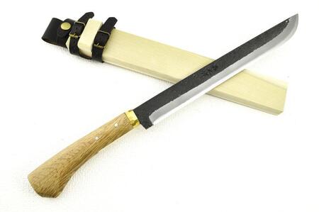 晶之作 土佐鍛 狩猟刀 猪鹿刀 300 土佐オリジナル白鋼 真鍮丸輪 | アウトドアナイフ キャンプ 刃物 南国市