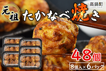 ＜元祖 たかなべ焼き 8個入り×6パック (計48個)＞翌月末迄に順次出荷【c946_ti_x2】