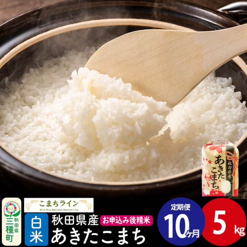 《定期便10ヶ月》【白米】あきたこまち 5kg 秋田県産 令和7年産  こまちライン [秋田 お米 米どころ あきたこまち こまちライン]