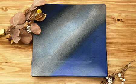 【瀬戸焼】 海壁の正角大皿 26cm (kaiheki) 【株式会社まるたか水野コーポレーション】[BBBF026]