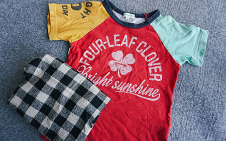 【想い出の布でお作りする世界に１つのomoide bag】裂き織り　スクエア　トートバッグ　想い出　23086-01