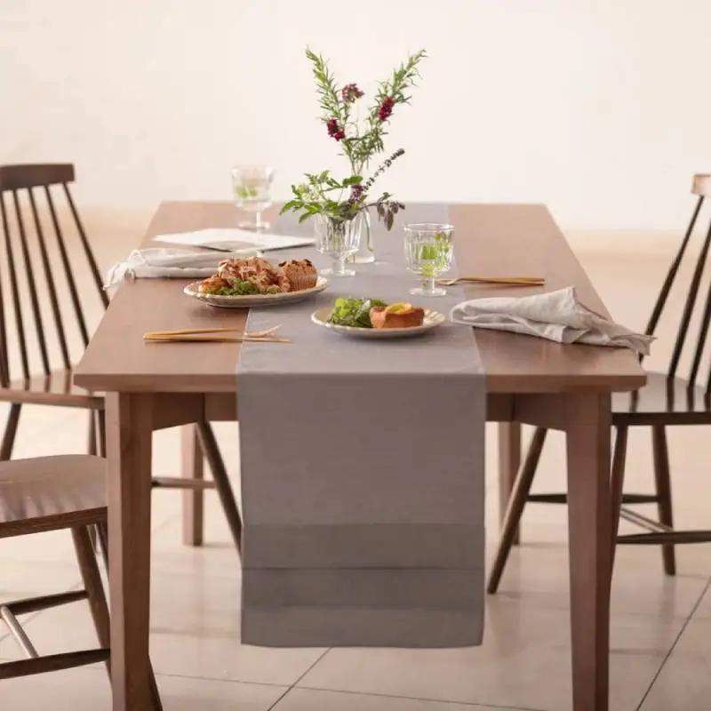 テーブルランナー Elisabeth Table runner／エリザベット グレイッシュインディゴ