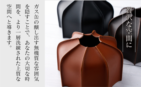 OD缶カバー  キャンプ用品 牛革 アウトドア 茶