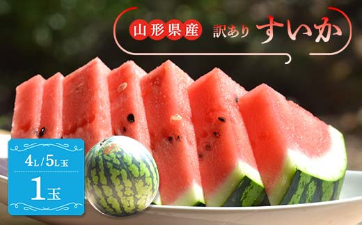 【先行予約・令和7年7月下旬発送】山形県産 すいか 訳あり1玉 (約9kg前後)  スイカ 西瓜 デザート フルーツ 果物 くだもの 果実 食品 山形県 FSY-1099
