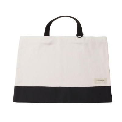 ふるさと納税 養老町 日本製 人気レッスンバッグ ブラック×キナリ