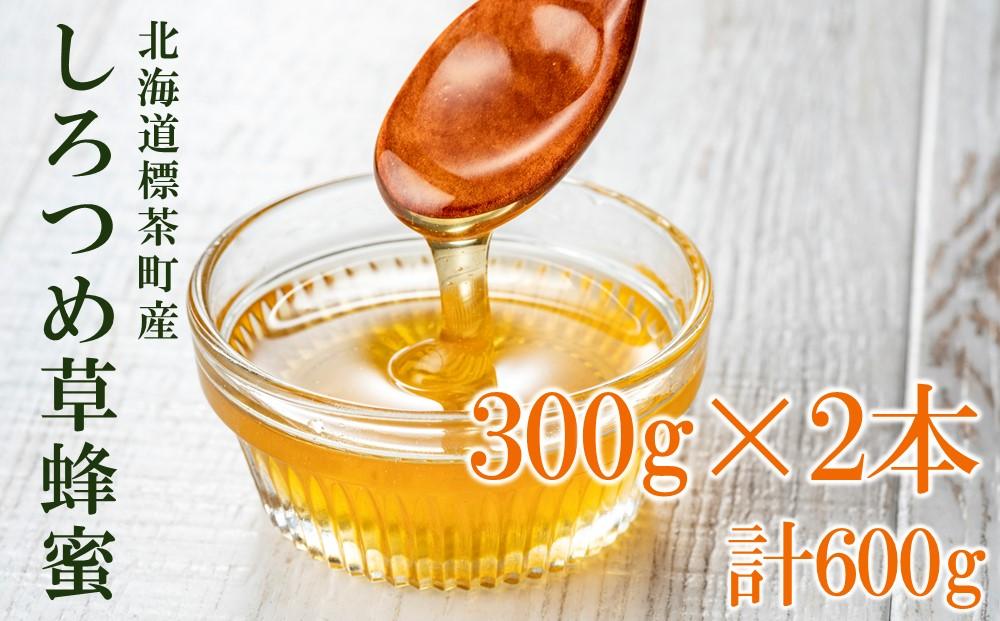 ＜北海道標茶産＞しろつめ草の蜂蜜　300g×2本　計600g【 はちみつ しろつめ草 蜂蜜 天然 甘味料 国産 標茶町 北海道 】 016641_AE001
