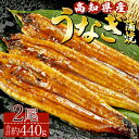 【ふるさと納税】高知県産養殖うなぎ蒲焼き 2尾(合計約440g) - タレ付き たれ 土用の丑の日 鰻 ウナギ かばやき 蒲焼き うな丼 うな重 ギフト お礼 御礼 感謝 贈答 贈り物 送料無料 須崎市道の駅 高知県 香南市【冷凍】ss-0043