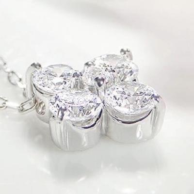 ふるさと納税 甲府市 Pt900　1.00ct　ダイヤモンド スイートフラワー ペンダントP0080 |  | 02
