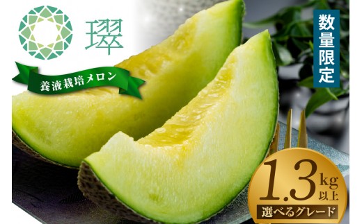 
                  養液栽培メロン「璻」1玉【選べるグレード】（糖度12度～14度以上、重さ1.3㎏以上）│メロン めろん 果物 フルーツ 高級 旬 お取り寄せ 青肉 ご褒美 グルメ 璻 甘い 愛知県 常滑市
                