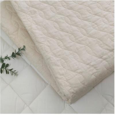 ふるさと納税 和泉市 【ダブル】和泉木綿リネンコットンガーゼ敷パッド 140×205cm アイボリー　PK-1508D |  | 02