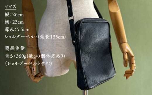 【グレー】【職人手作り】イタリア産 アドリア牛革 ショルダーバッグ（135通りの組み合わせ）《築上町》【たけもとかばん】 革製品 レザー 牛革 [ABAM037]