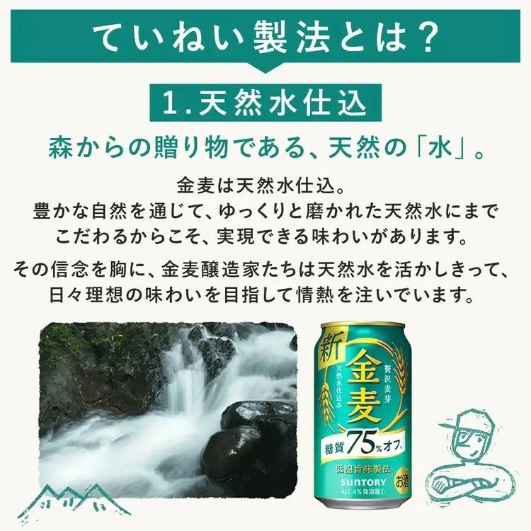 【2か月定期便】 サントリー　金麦糖質75％オフ（350ml×24本）（萩原酒店）