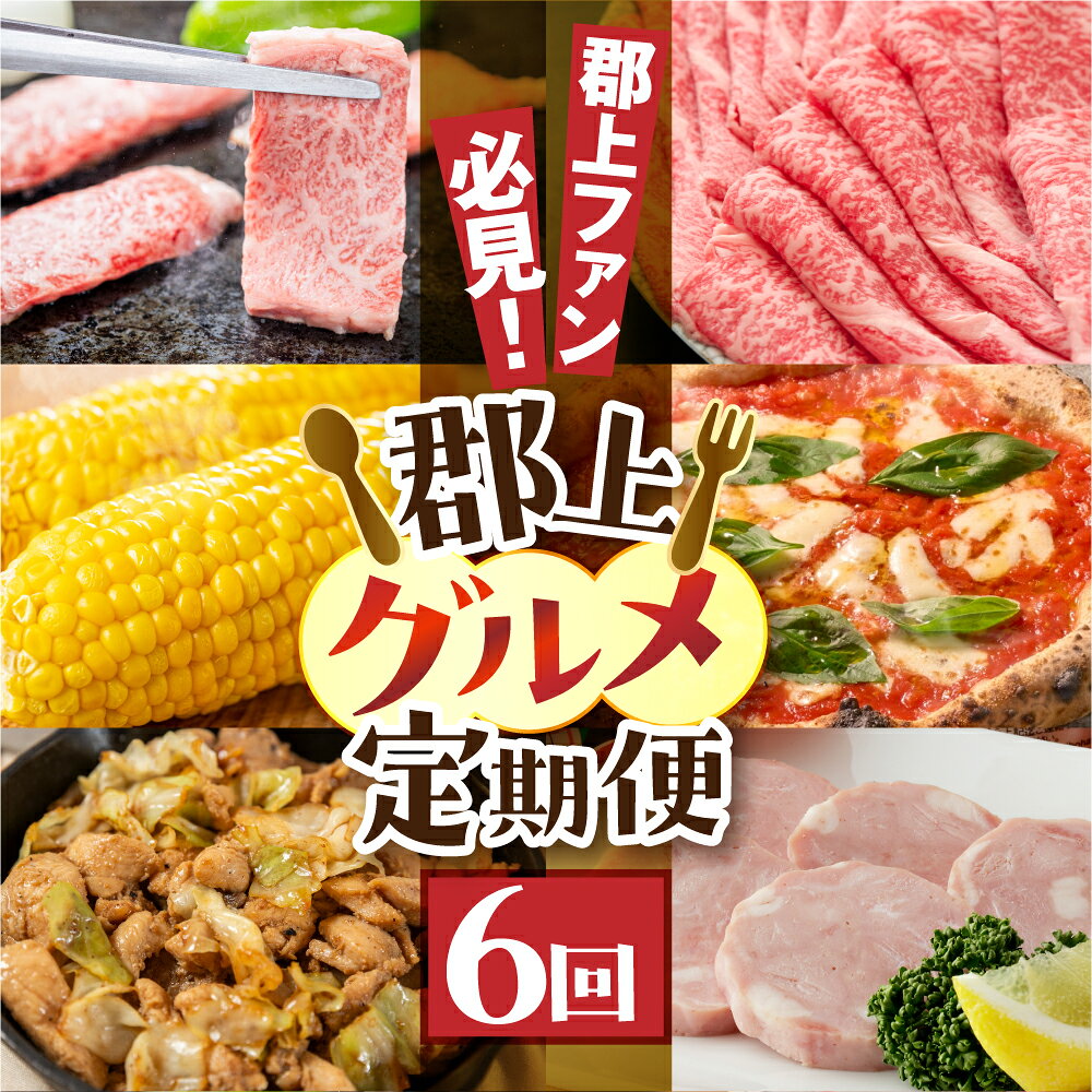 【ふるさと納税】＼郡上ファン必見／郡上グルメ定期便 全6回 明宝ハム すき焼き 焼肉 鶏ちゃん とうもろこし 飛騨牛 おおもの 肉 牛肉 味付け肉 ハム 定期便 岐阜県 郡上市