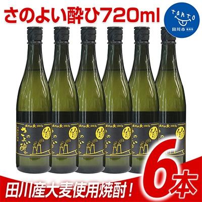 ふるさと納税 田川市 田川産大麦使用焼酎! さのよい酔ひ720ml 6本 | 