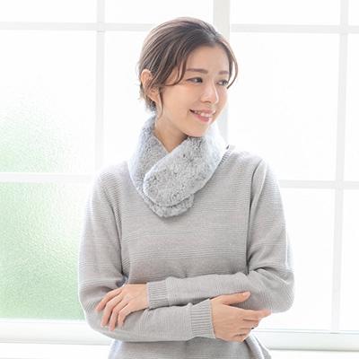 ふるさと納税 御坊市 選び抜かれた極上の肌触り　レッキスラビット　スノートップ染めチョーカー　グレー