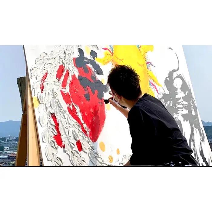 オリジナル筆文字アート作品　ウェルカムボード（A3）