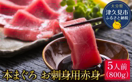 【本マグロ】 まぐろお刺身用 赤身5人前(800g) | 鮪 刺し身 大分県 九州 津久見市 熨斗対応