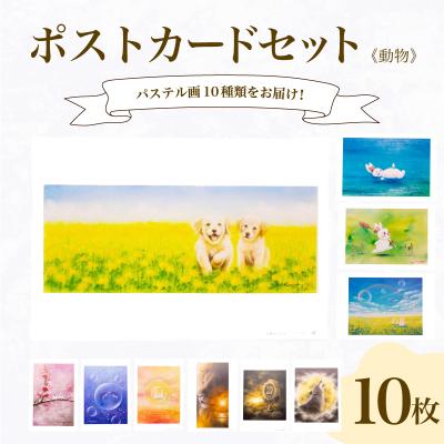 ふるさと納税 下関市 ポストカード 10種 セット 動物 シリーズ JF004-x