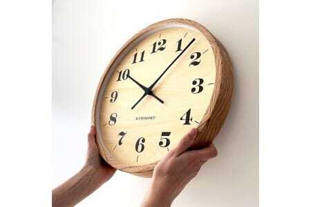 KATOMOKU muku clock 木製掛け時計（オーク）km-142OA